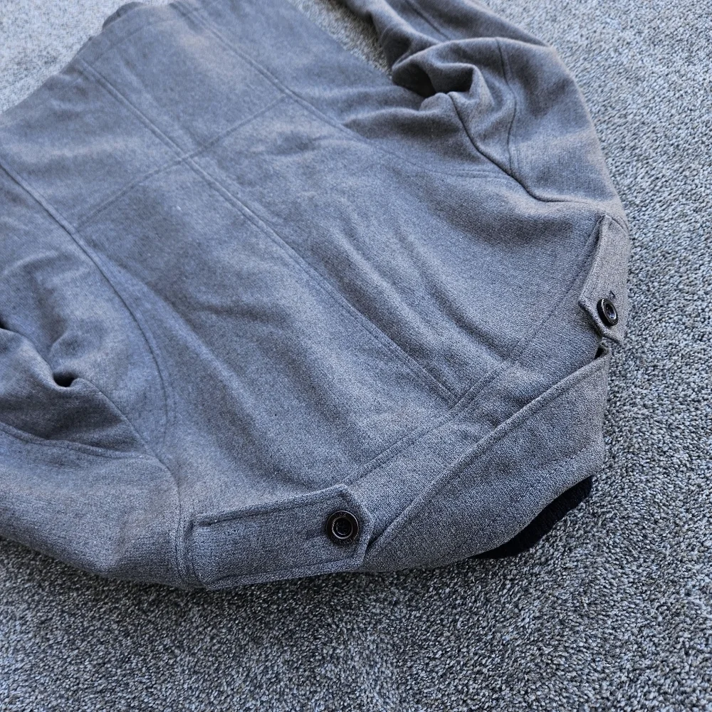 Hugo Boss Orange Wool Field Jacket Heavy Warm Coat Gray Blue Mens Size 42R